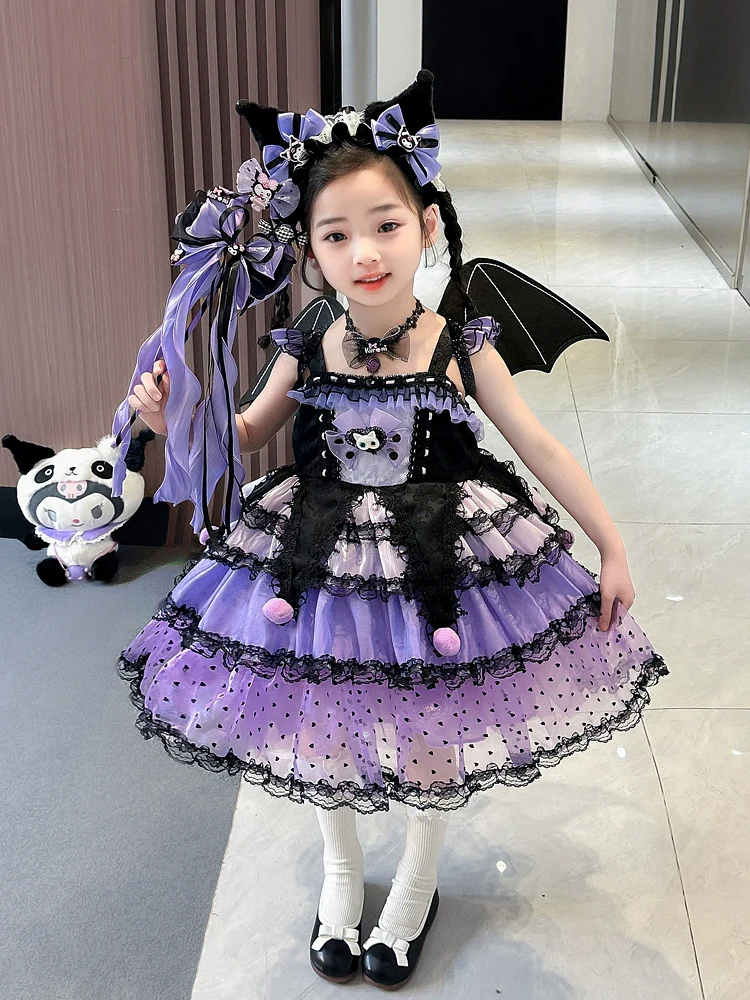 Girl Summer Dress Western Style Children Straps Lolita Princess Dress Girl's Birthday Suit Clow M Skirt - Image 3