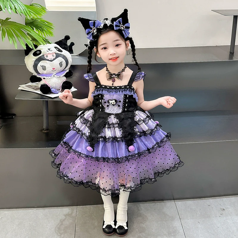 Girl Summer Dress Western Style Children Straps Lolita Princess Dress Girl's Birthday Suit Clow M Skirt - Image 8