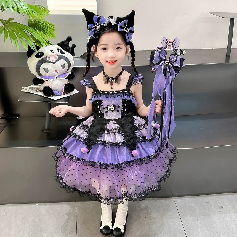 Girl Summer Dress Western Style Children Straps Lolita Princess Dress Girl's Birthday Suit Clow M Skirt - Image 9