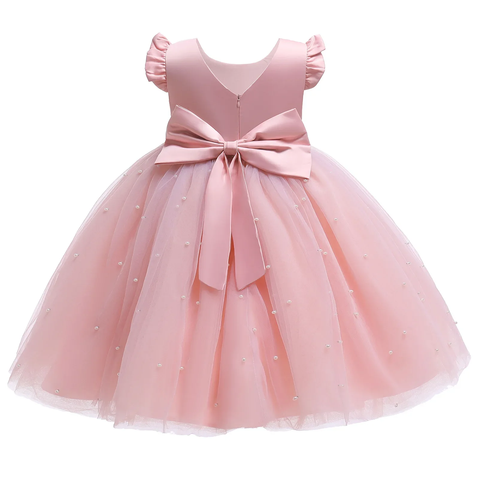 Girls Elegant Princess Dresses for Party Birthday 2 3 4 6 7 8 Years Kids Ceremony Pink Ball Gown Barbie Baby Children Clothes - Image 3