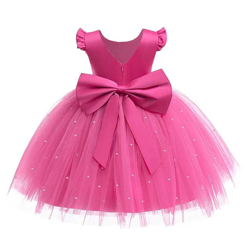 Girls Elegant Princess Dresses for Party Birthday 2 3 4 6 7 8 Years Kids Ceremony Pink Ball Gown Barbie Baby Children Clothes - Image 7