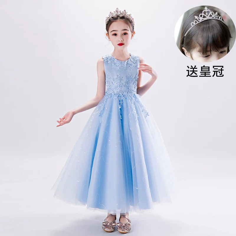 Girls Fashionable Princess Dress Girls Piano Performance Costume Children Small Host Classy Dress Flower Girl Wedding Dress - Image 8