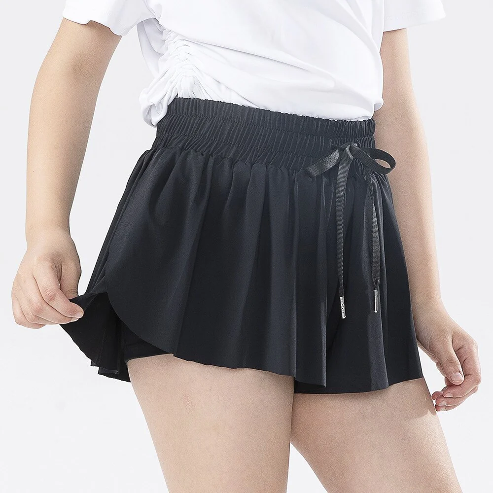 Girls Flowy Shorts 2 in 1 Butterfly Skirt Shorts with Pockets Teen Girl Cheer Shorts for Dance School Wear Running Fitness Sleep - Image 7