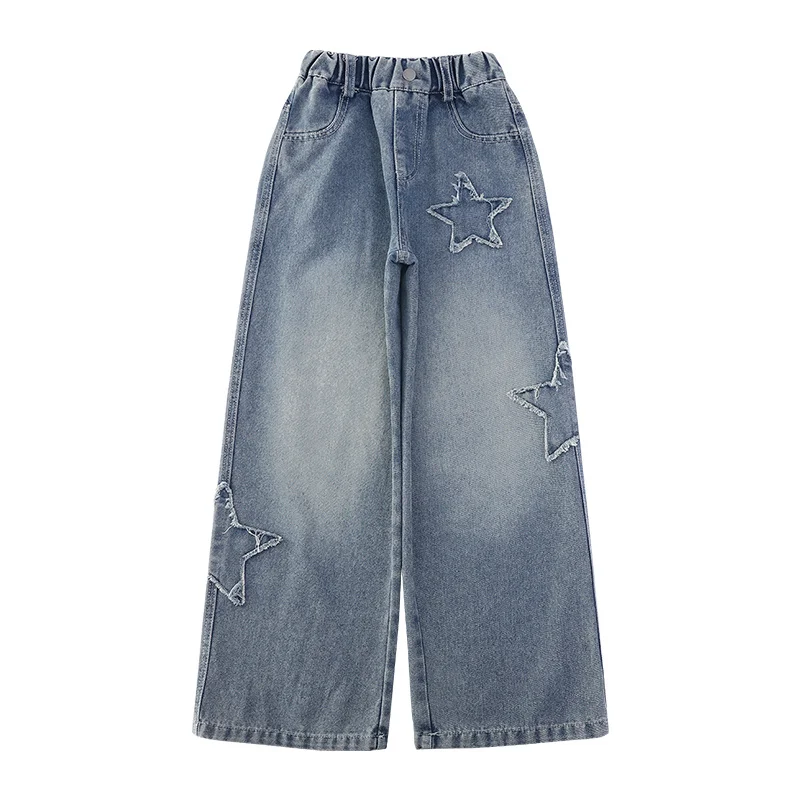 Girls Jeans 2025 Spring Autumn New Fashion Star Pattern Casual Denim Pants School Kids Trendy Teenage Children's Trousers 5-14T - Image 25