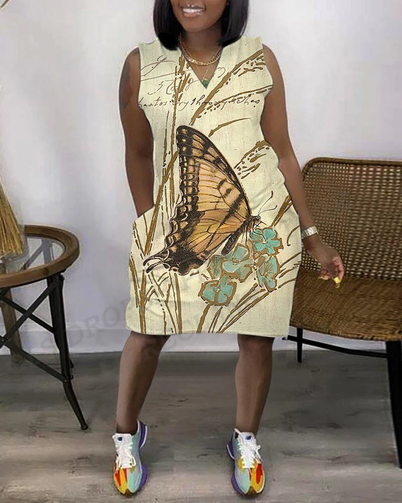 Girls Midi Dress Women Fashion Sexy Elegant African Dress Sleeveless Casual Loose Vintage Dresses Party Evening Boho Beach New - Image 10