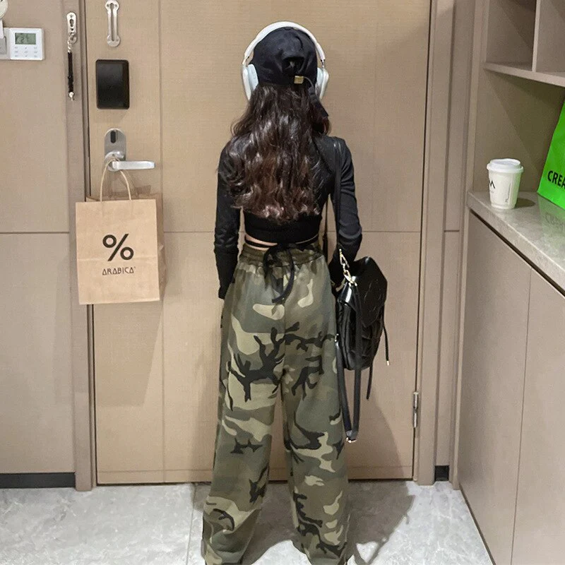 Girls Set Slim Tops Ripped Camouflage Pants Dance Two Piece Autumn Teenager Kids Sportswear 12 13 14 Years Children's Clothing - Image 9