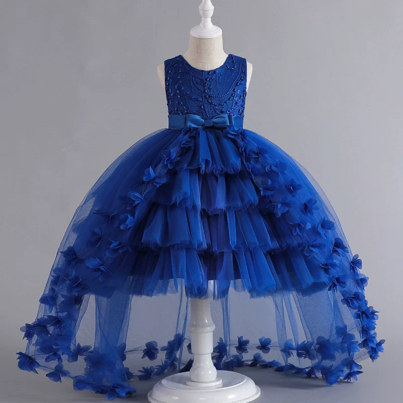 Girls' Trailing Dress Formal Dress Evening Dress Sleeveless Princess Dress Pettiskirt Cake Dress Party Dress Performance Dress - Image 10