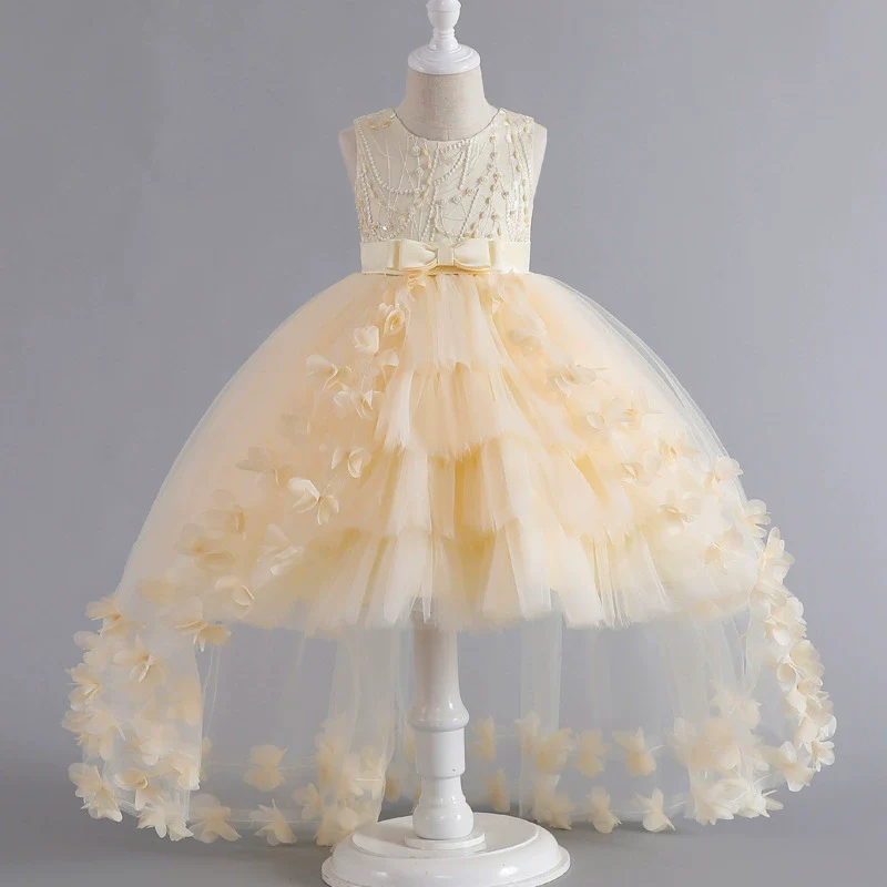 Girls' Trailing Dress Formal Dress Evening Dress Sleeveless Princess Dress Pettiskirt Cake Dress Party Dress Performance Dress - Image 7
