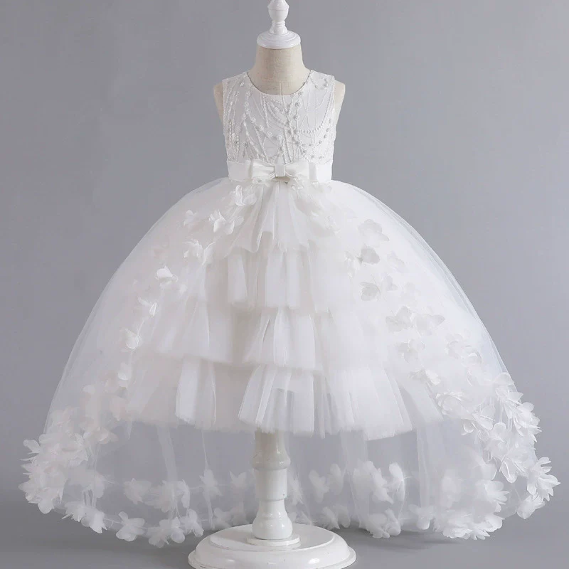 Girls' Trailing Dress Formal Dress Evening Dress Sleeveless Princess Dress Pettiskirt Cake Dress Party Dress Performance Dress - Image 8