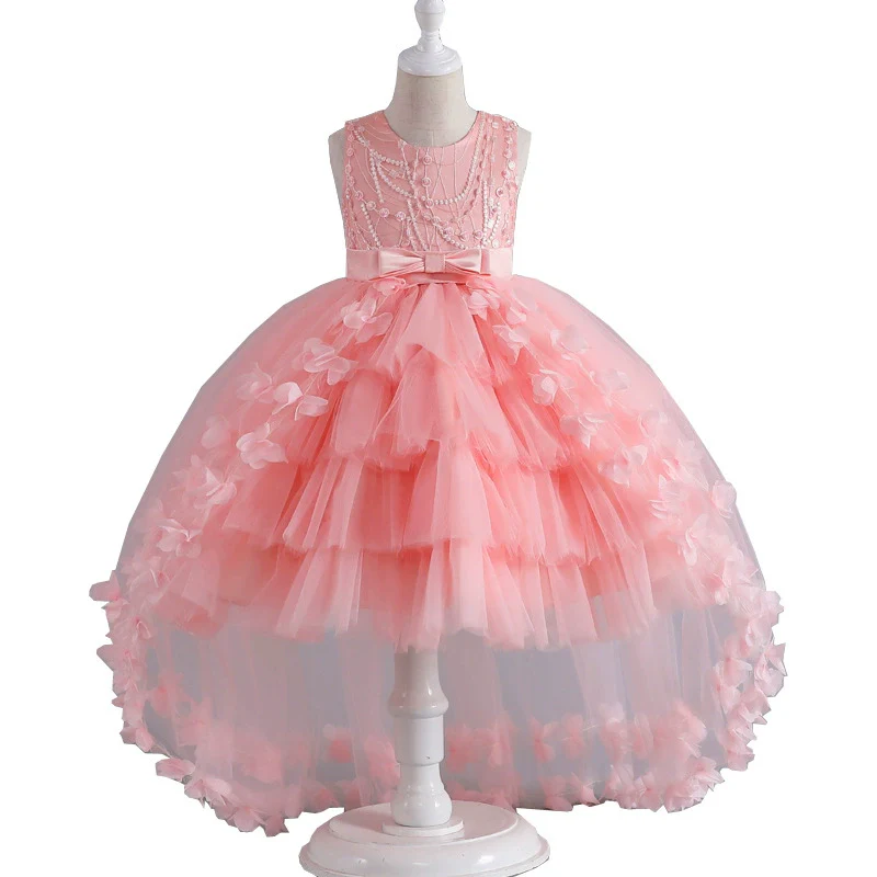 Girls' Trailing Dress Formal Dress Evening Dress Sleeveless Princess Dress Pettiskirt Cake Dress Party Dress Performance Dress - Image 5