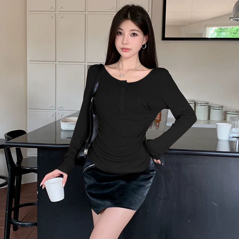 Girlsat18 Fall New Arrival Slim Fit Long-Sleeved T-shirt - Image 8