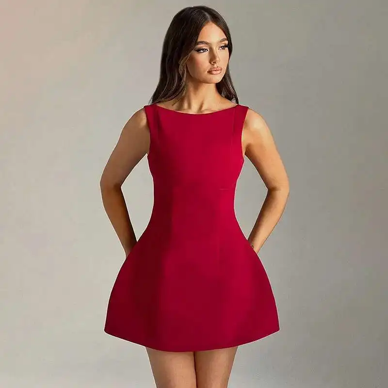 Giyu Sexy Club Party Dresses Women 2024 Summer Dress Elegant Short Mini Dress Backless Sleeveless A Line Slim Vestidos - Image 14