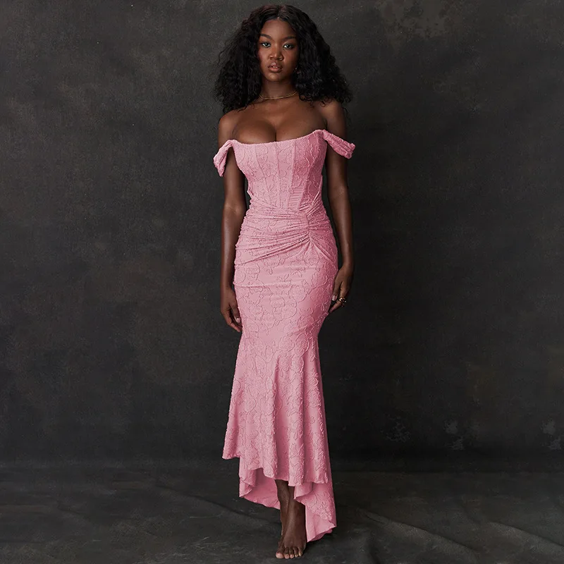 Giyu Sexy Lace Club Party Dresses Women 2024 Summer Elegant Sleeveless Backless Ruched Birthday Prom Mermaid Maxi Long Dress - Image 3