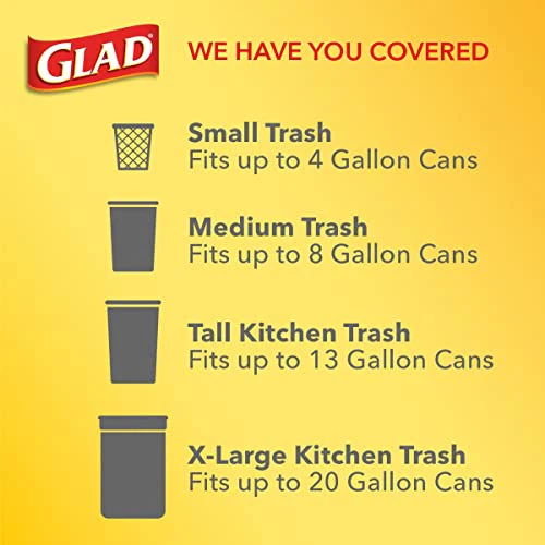 Glad Trash Bags, ForceFlex Protection Series Tall Garbage Bags, 13 Gal, Gain Original with Febreze, 110 Ct (Package May Vary) - Image 19