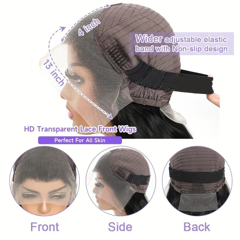 Glowing Short Bob Human Hair Wig - Super Dense 180% Volume with Seamless 13x4 Lace Front, Flawless Natural Hairline & Cute Baby Hair - Realistic and Irresistible - Image 3