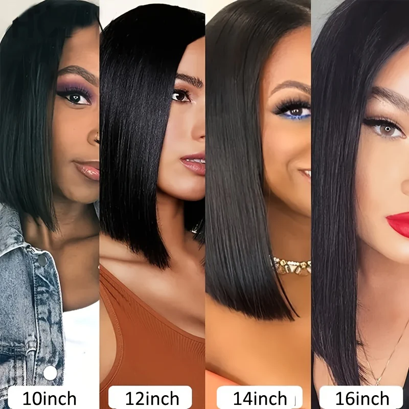 Glowing Short Bob Human Hair Wig - Super Dense 180% Volume with Seamless 13x4 Lace Front, Flawless Natural Hairline & Cute Baby Hair - Realistic and Irresistible - Image 7