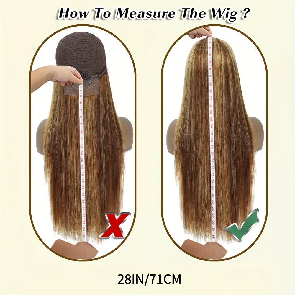 Glueless Wigs Human Hair Pre Cut Lace 4/27 Highlight Ombre Straight Lace Front Wig Human Hair 180% Density 5X5 HD Honey Blonde Lace Front Wig Human Hair For Women Pre Plucked With Baby Hair - Image 4