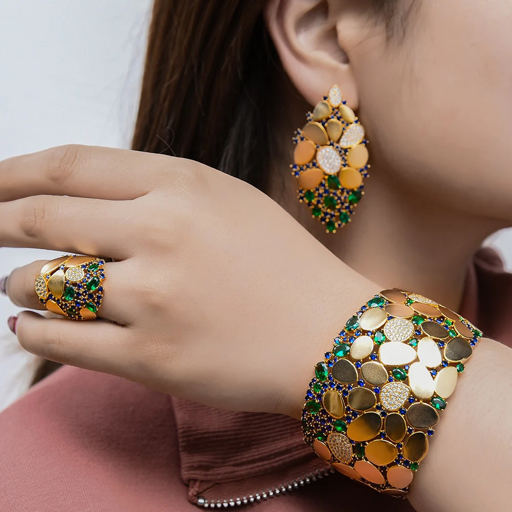 GODKI Famous Brand Bling Sequins Luxury Africa Dubai Jewelry Sets For Women Wedding Party Zircon Wedding Bridal Jewelry Set Gift - Image 23