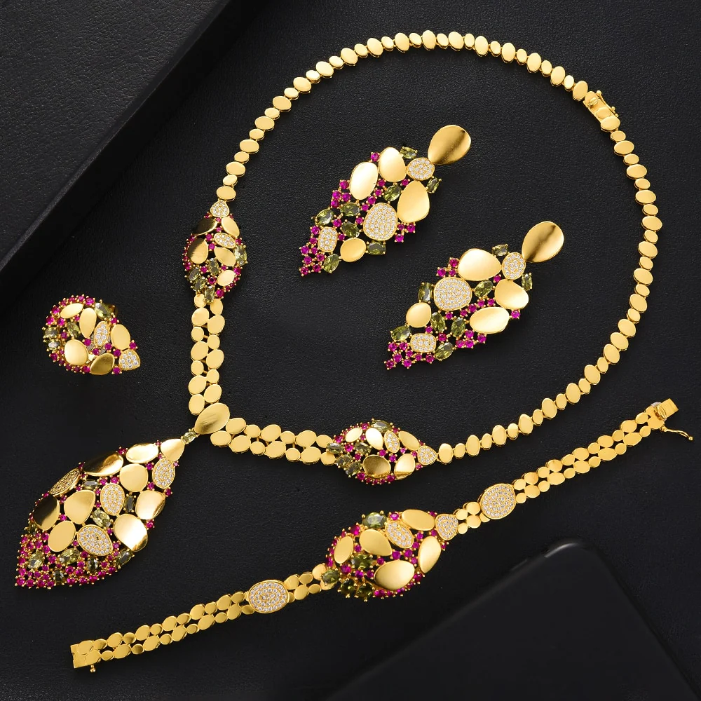 GODKI Famous Brand Bling Sequins Luxury Africa Dubai Jewelry Sets For Women Wedding Party Zircon Wedding Bridal Jewelry Set Gift - Image 7