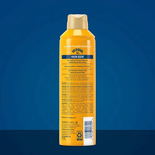 Gold Bond No Mess Talc-Free Body Powder Spray, 7 oz., Fresh Scent, With a Triple Action Formula - Image 7