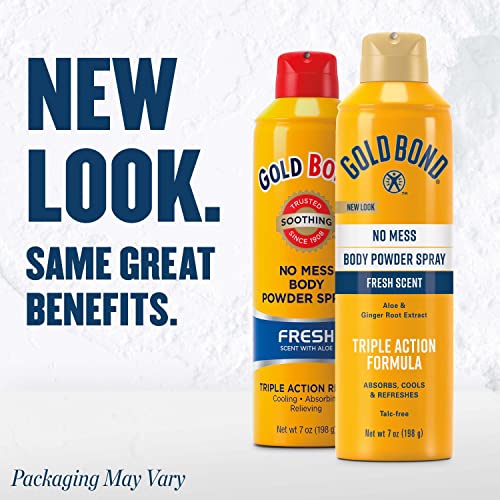 Gold Bond No Mess Talc-Free Body Powder Spray, 7 oz., Fresh Scent, With a Triple Action Formula - Image 8