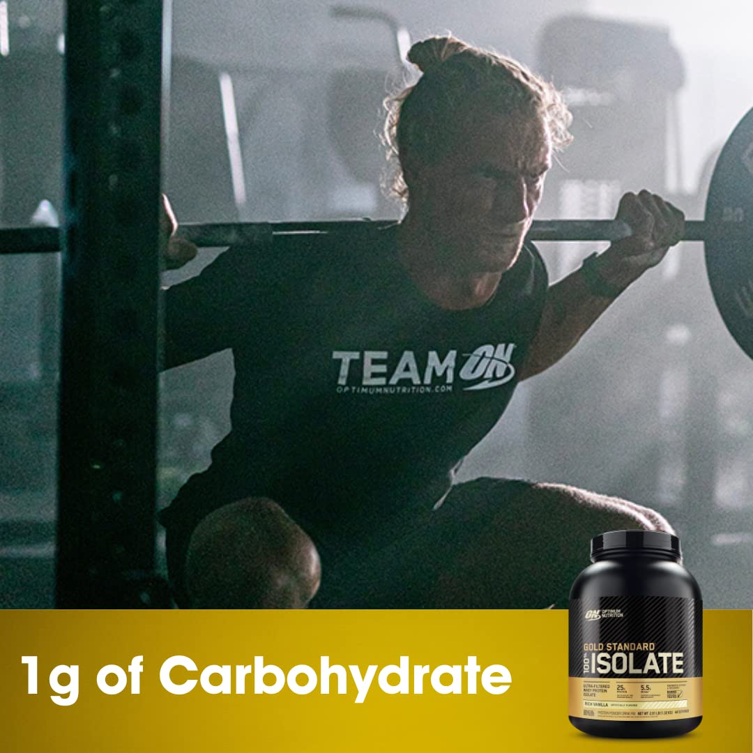 Gold Standard 100% Isolate, Rich Vanilla, 2.91 lbs (1.32 kg), Optimum Nutrition - Image 2