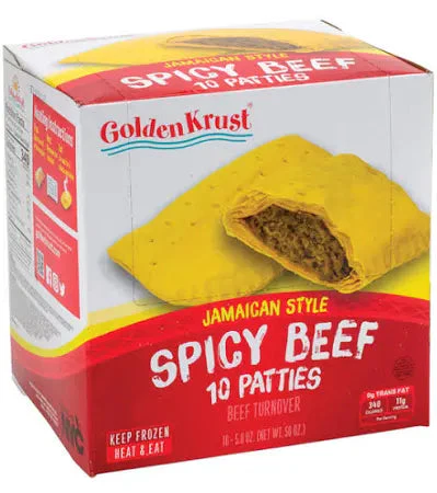 Golden Krust Jamaican Style Spicy Chicken, Jamaican Style Spicy Beef, 50 oz, 10 count and Coco Bread, 8-Pack - Image 3