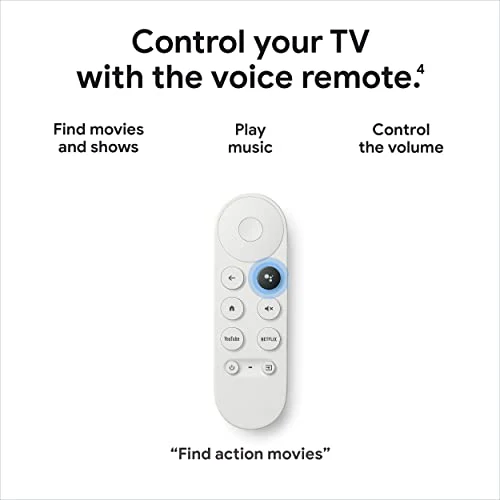 Google Chromecast with Google TV (4K)- Streaming Stick Entertainment with Voice Search - Watch Movies, Shows, and Live TV in 4K HDR - Snow - Image 7