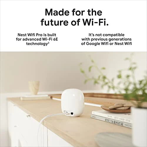 Google Nest WiFi Pro - 6E - Reliable Home Wi-Fi System with Fast Speed and Whole Home Coverage - Mesh Router - 3 Pack - Snow - Image 3