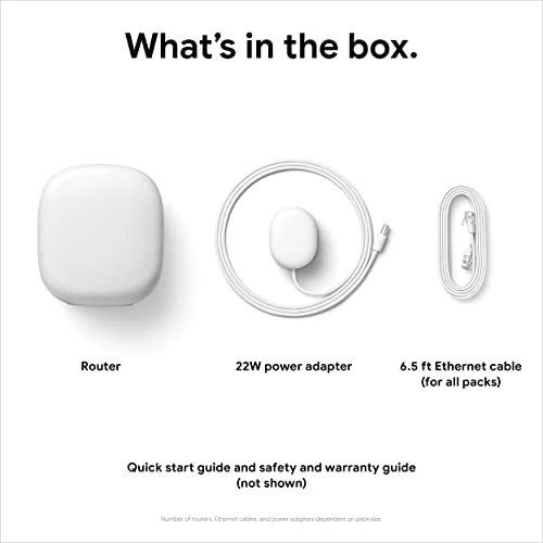 Google Nest WiFi Pro - 6E - Reliable Home Wi-Fi System with Fast Speed and Whole Home Coverage - Mesh Router - 3 Pack - Snow - Image 4