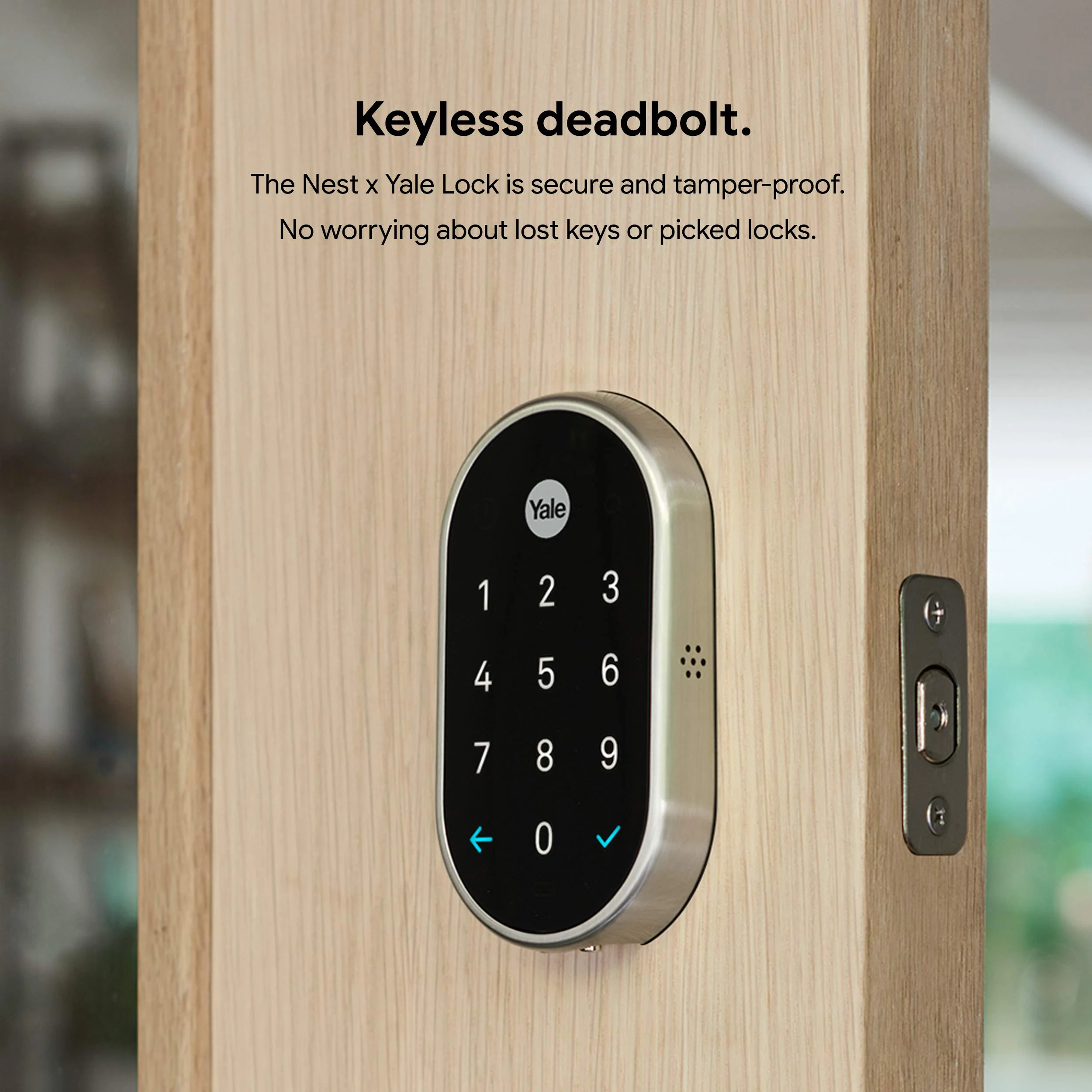 Google Nest x Yale Lock - Tamper-Proof Smart Lock for Keyless Entry - Keypad Deadbolt Lock for Front Door - Satin Nickel - Image 12