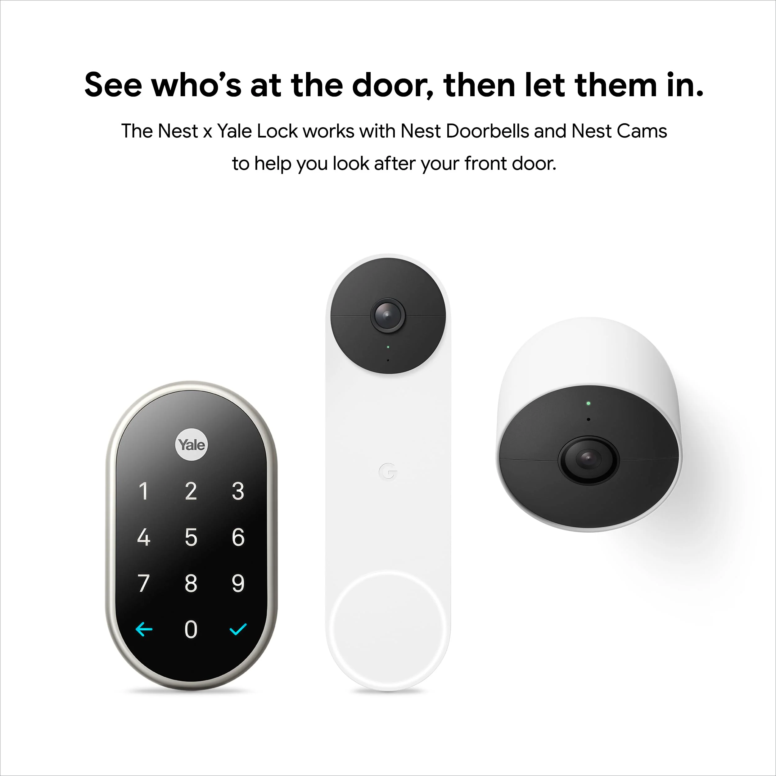 Google Nest x Yale Lock - Tamper-Proof Smart Lock for Keyless Entry - Keypad Deadbolt Lock for Front Door - Satin Nickel - Image 5