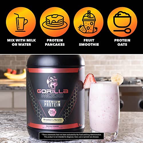 Gorilla Mode Premium Whey Protein - Cookies and Cream / 25 Grams of Whey Protein Isolate & Concentrate/Recover and Build Muscle (30 Servings) - Image 4