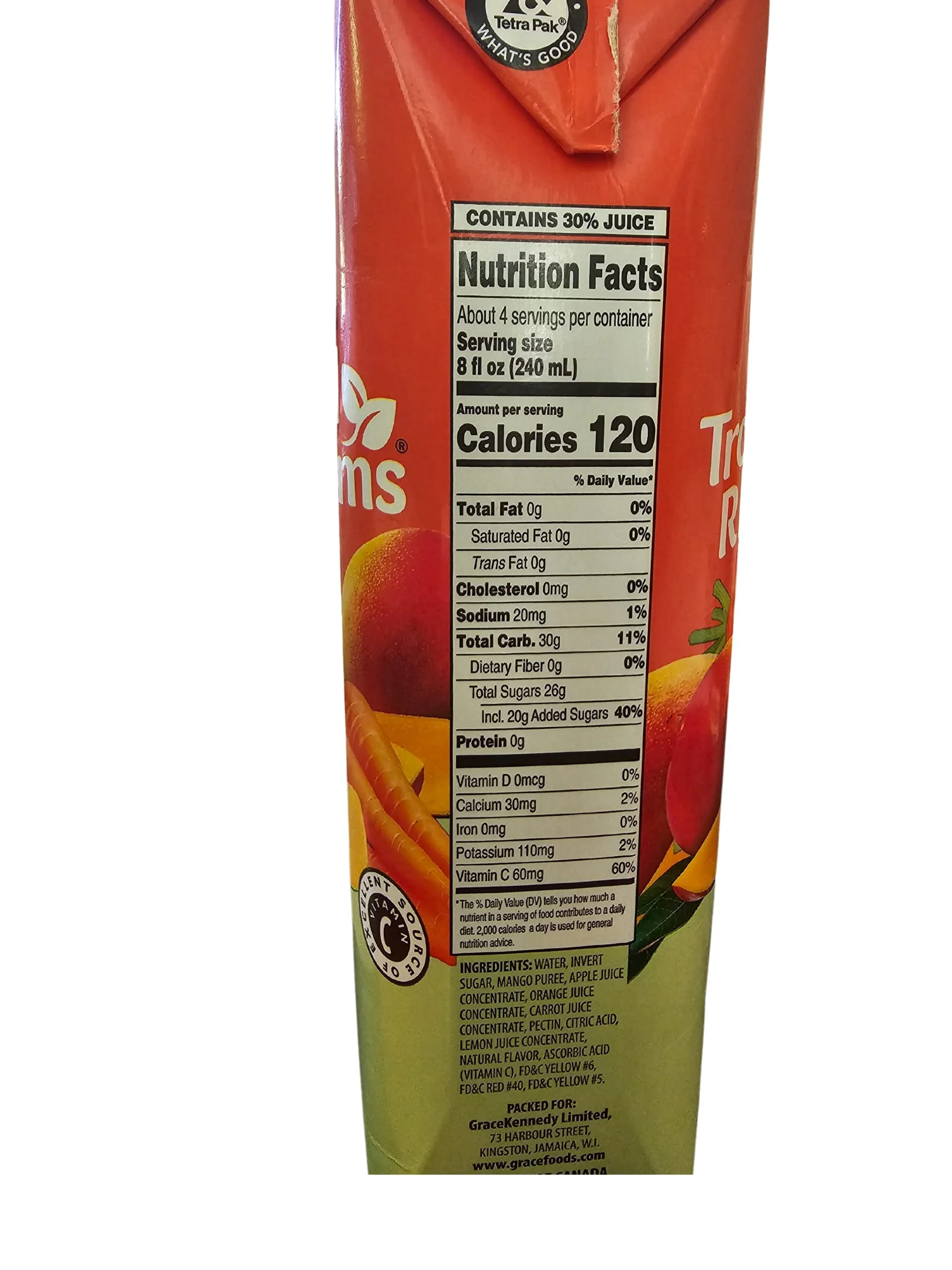 Grace Tropical Rhythm Mango Carrot Cocktail, 33.8 fl oz - Image 3