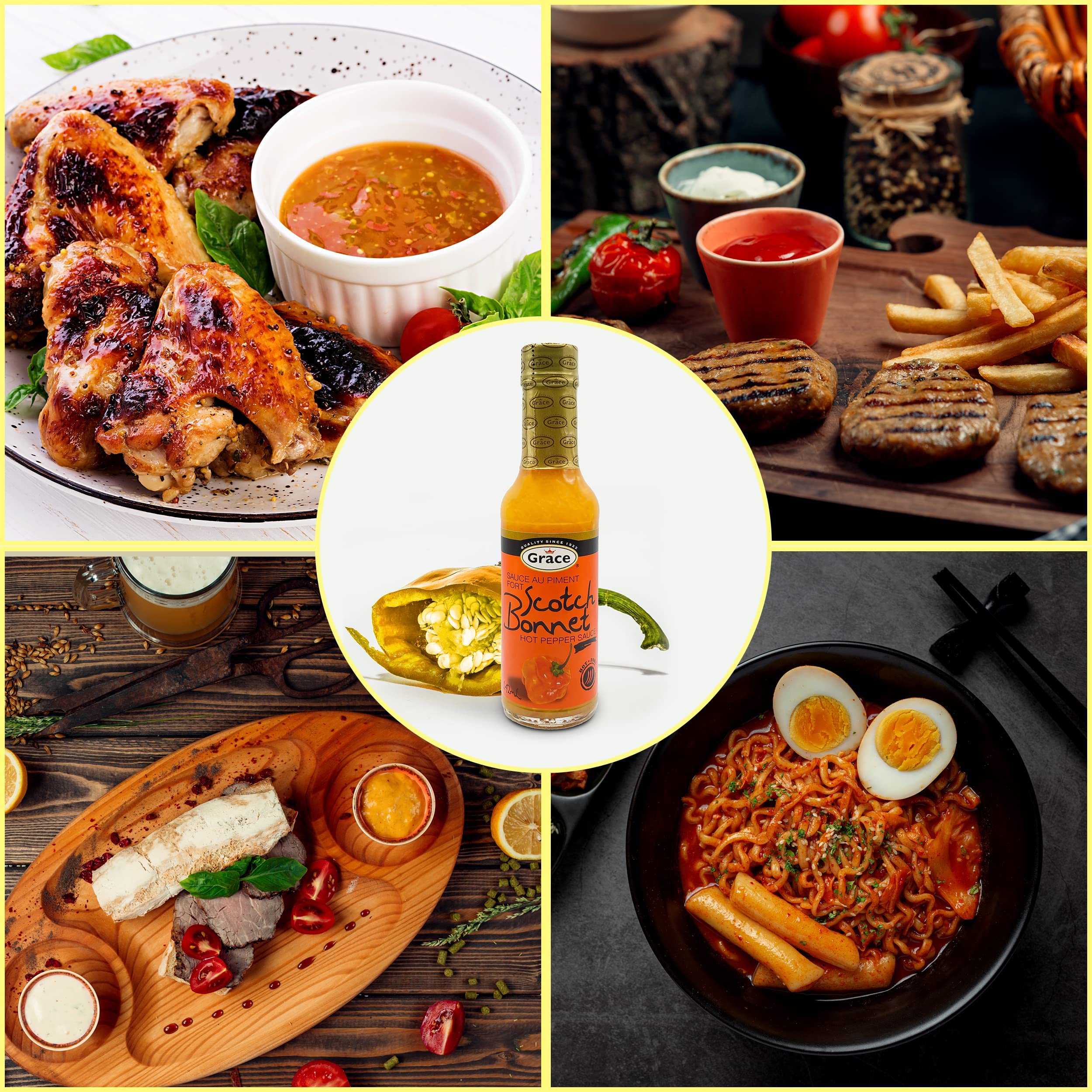 GRACE YELLOW JAMAICAN SCOTCH BONNET PEPPER SAUCE 2PK (Original Version) - Image 2