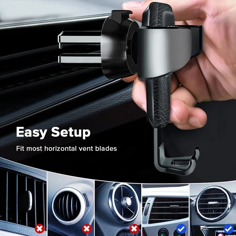 Gravity Car Holder For Phone Air Vent Clip Mount Mobile Cell Stand Smartphone GPS Support For iPhone 13 12 Xiaomi Samsung Phone - Image 10