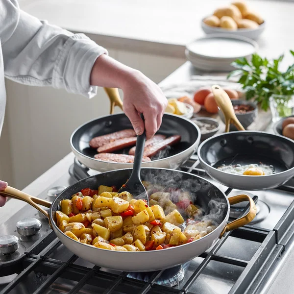 GreenPan Jewel Pro Ceramic Non-Stick 3-piece Fry Pan Set - Image 3