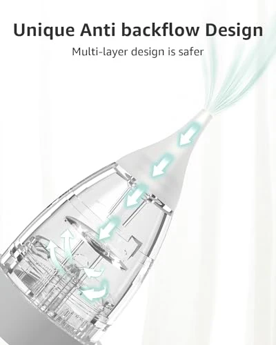 GROWNSY Nasal Aspirator for Baby, Electric Nose Aspirator for Toddler, Baby Nose Sucker, Automatic Nose Cleaner with 3 Silicone Tips, Adjustable Suction Level, Music and Light Soothing Function - Image 3