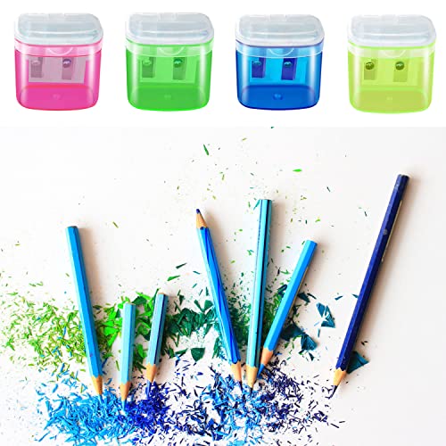 Gutyble 48 Pcs Manual Pencil Sharpeners with Lid, for School,Office and Home - Image 5