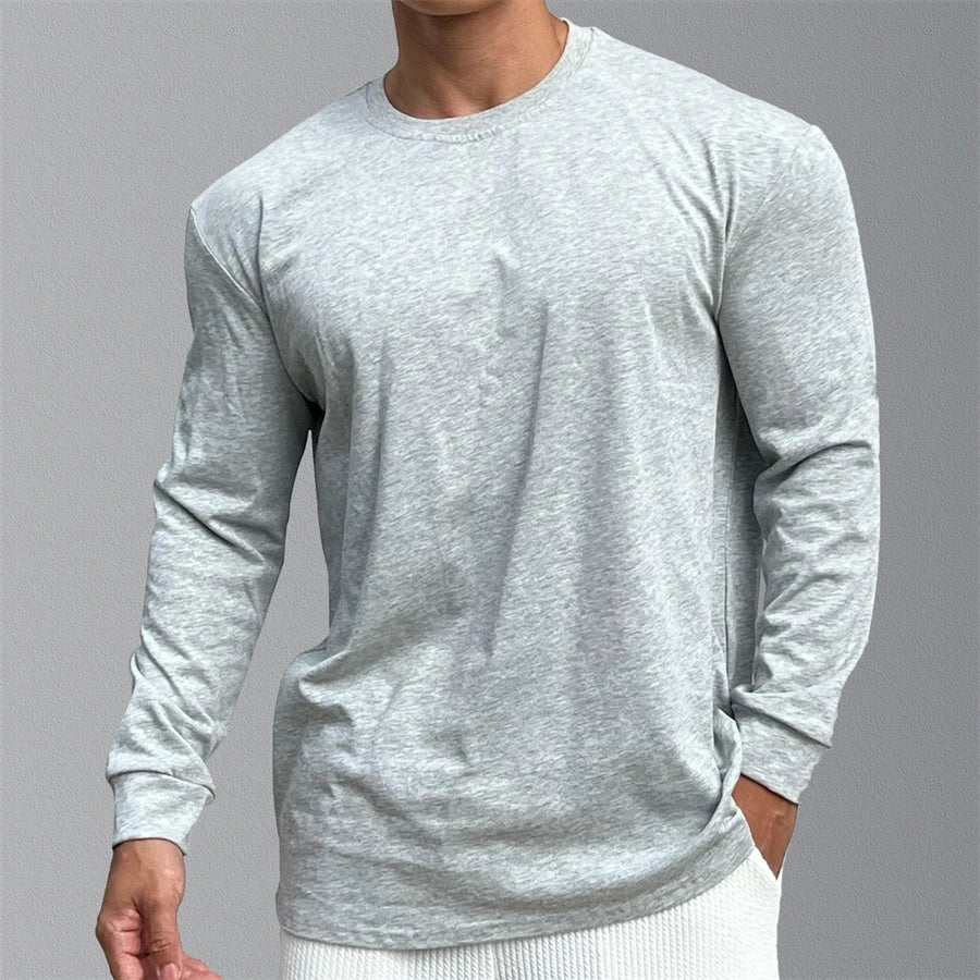 Gym Fitness T-shirt Men Casual Long Sleeve Skinny Shirt Male Bodybuilding Tees Tops Running Sports Quick Dry Training Clothing - Image 2