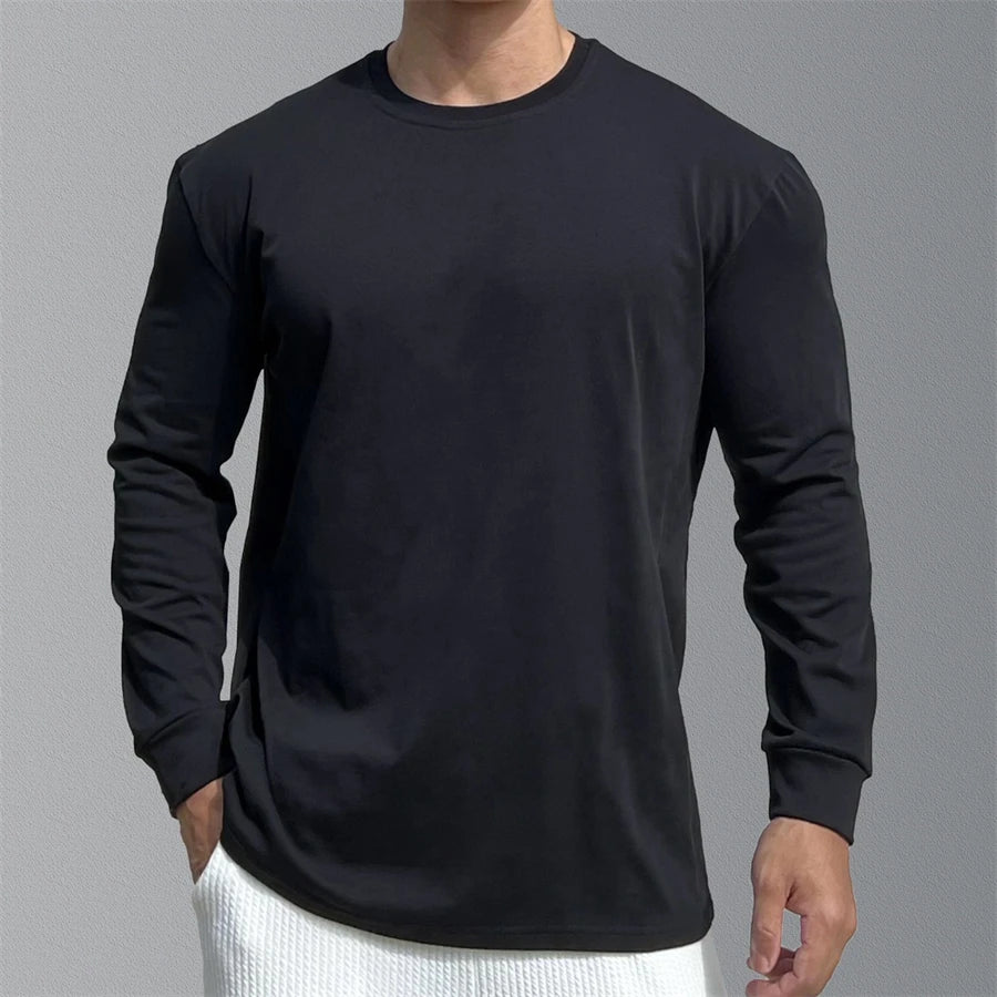 Gym Fitness T-shirt Men Casual Long Sleeve Skinny Shirt Male Bodybuilding Tees Tops Running Sports Quick Dry Training Clothing - Image 6