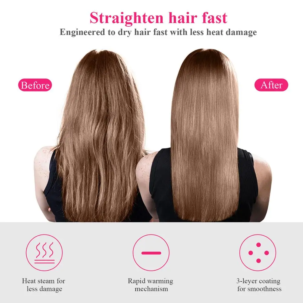 Hair Dryer Hot Air Brush Styler and Volumizer Hair Straightener Curler Comb Roller One Step Electric Ion Blow Dryer Brush - Image 5
