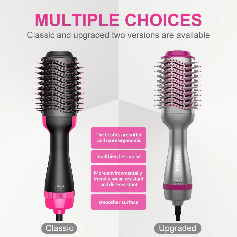 Hair Dryer Hot Air Brush Styler and Volumizer Hair Straightener Curler Comb Roller One Step Electric Ion Blow Dryer Brush - Image 6