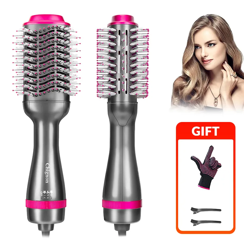 Hair Dryer Hot Air Brush Styler and Volumizer Hair Straightener Curler Comb Roller One Step Electric Ion Blow Dryer Brush - Image 7