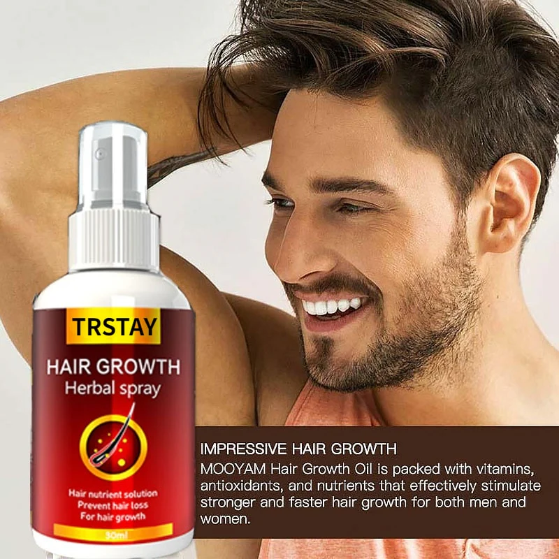 Hair Growth Serum Spray Fast Hair Growth Liquid Treatment Scalp Hair Follicle Anti Hair Loss Natural Beauty Health Hair Care - Image 3
