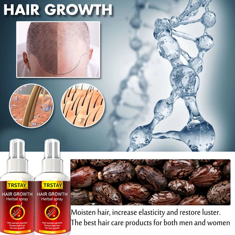 Hair Growth Serum Spray Fast Hair Growth Liquid Treatment Scalp Hair Follicle Anti Hair Loss Natural Beauty Health Hair Care - Image 6