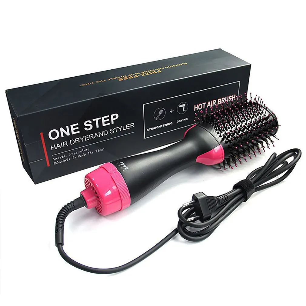 Hair Styling Brush 1000W Hair Curlers Hair Straightener Hair Dryer 3 In 1 Professional Low Noise Hot Comb