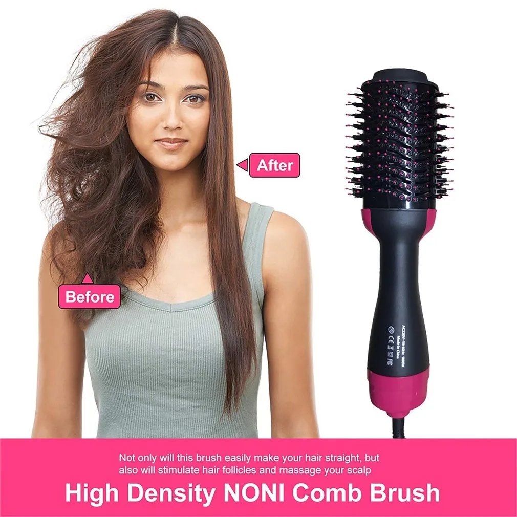 Hair Styling Brush 1000W Hair Curlers Hair Straightener Hair Dryer 3 In 1 Professional Low Noise Hot Comb - Image 4