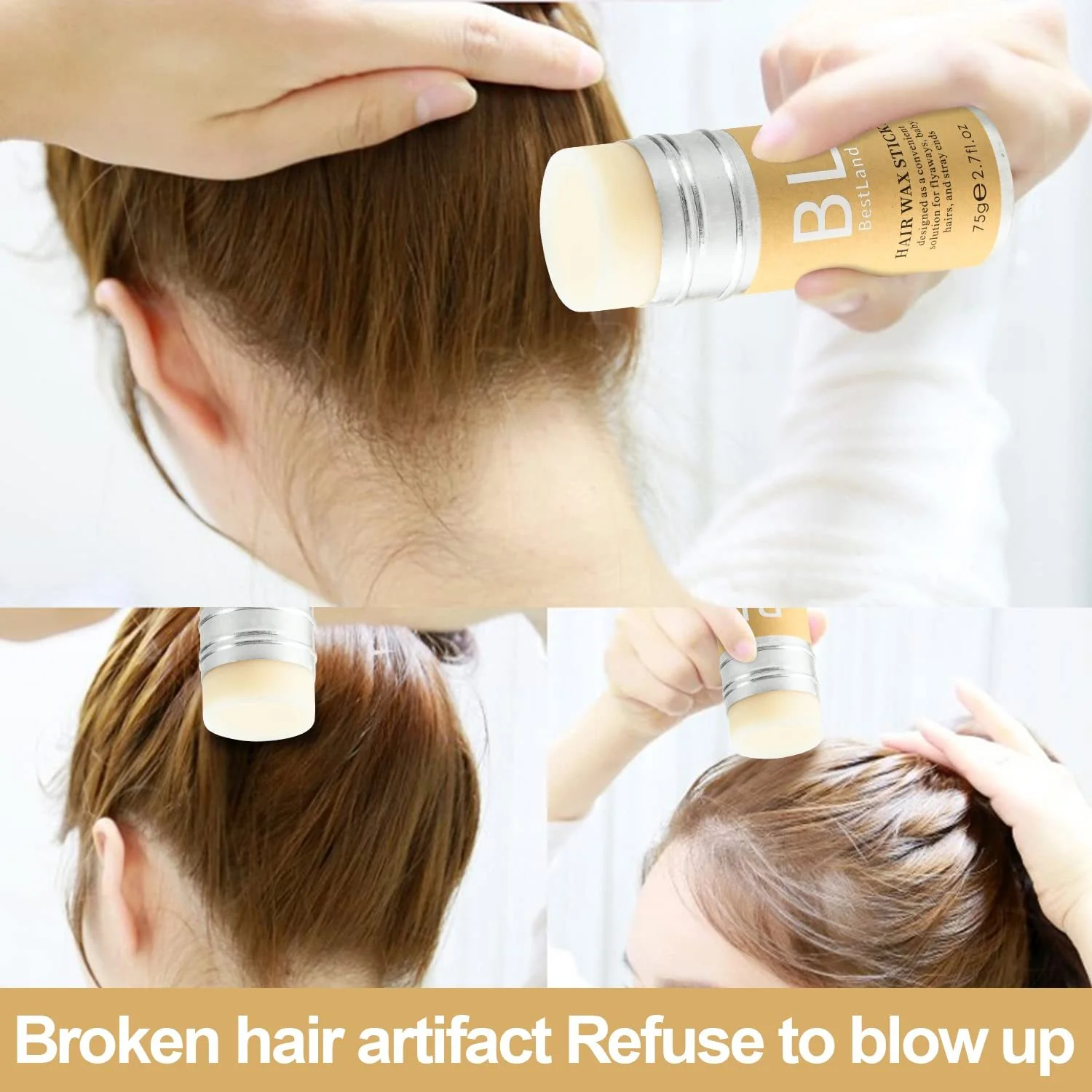 Hair Wax Stick, Flyaways Hair Styling Wax for Edge Control and Taming Youngsters' Hair - Image 3
