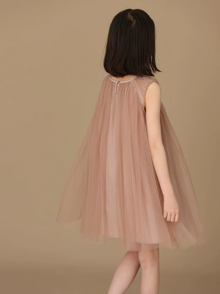 Haitou Children's Clothing Matching Lotus Root Starch Sleeveless Vest Kids Dress Sweet Elegant Girl Princess Dress Tulle Skirt Summer - Image 3